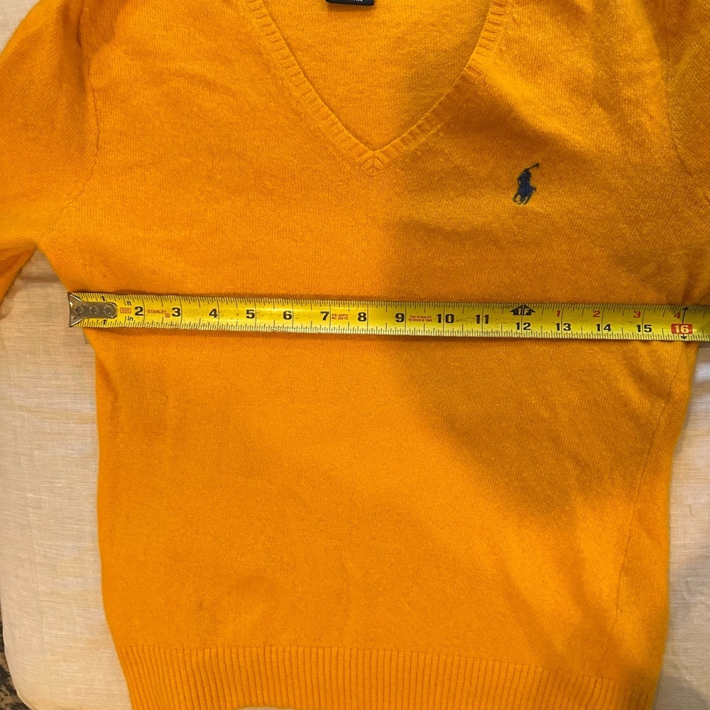 Kid’s Polo Ralph Lauren Sport V-Neck Sweater – Yellow (Size L) - Picture 5 of 5